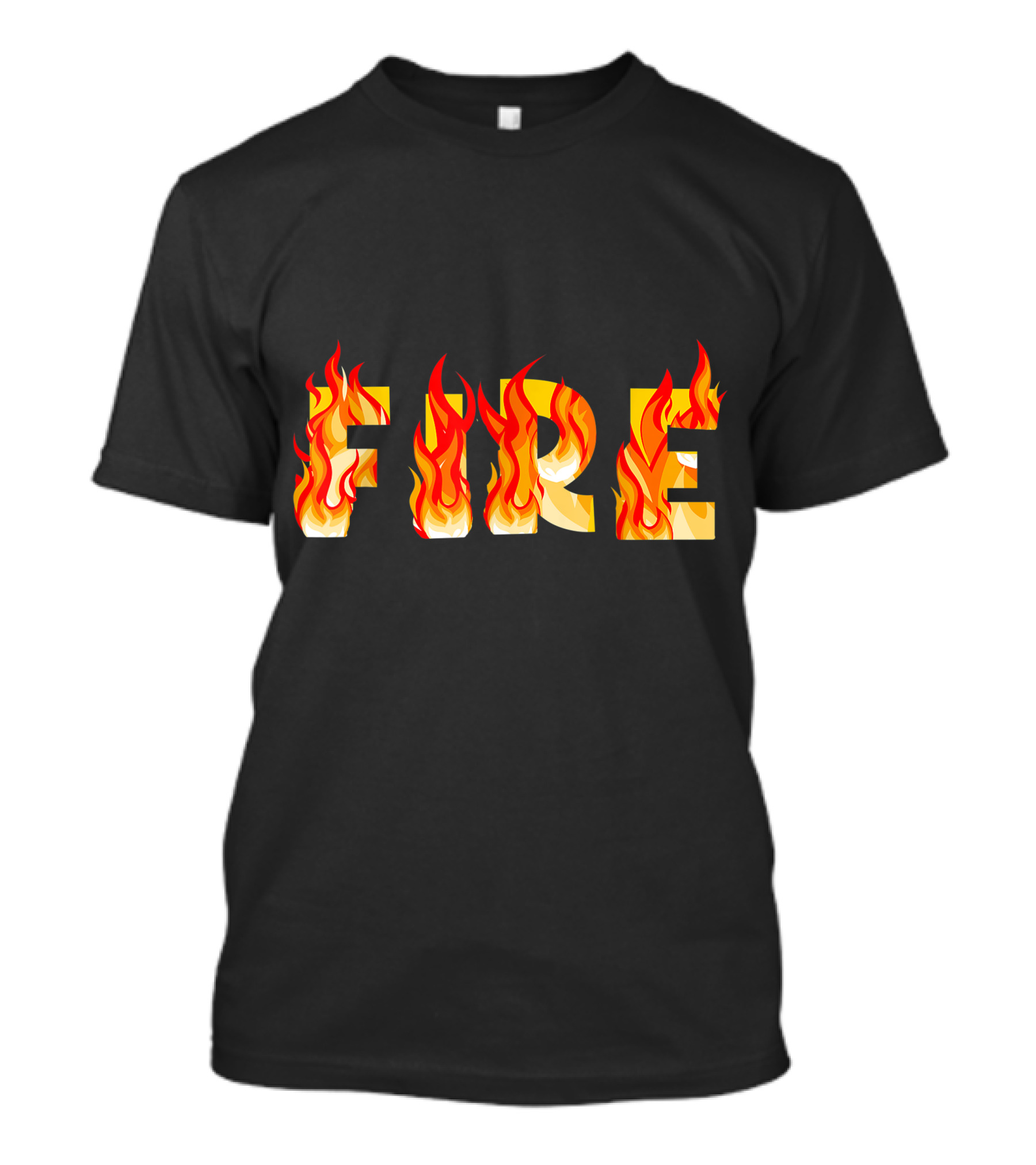FIRE Couple DIY Flame Letters T-Shirt