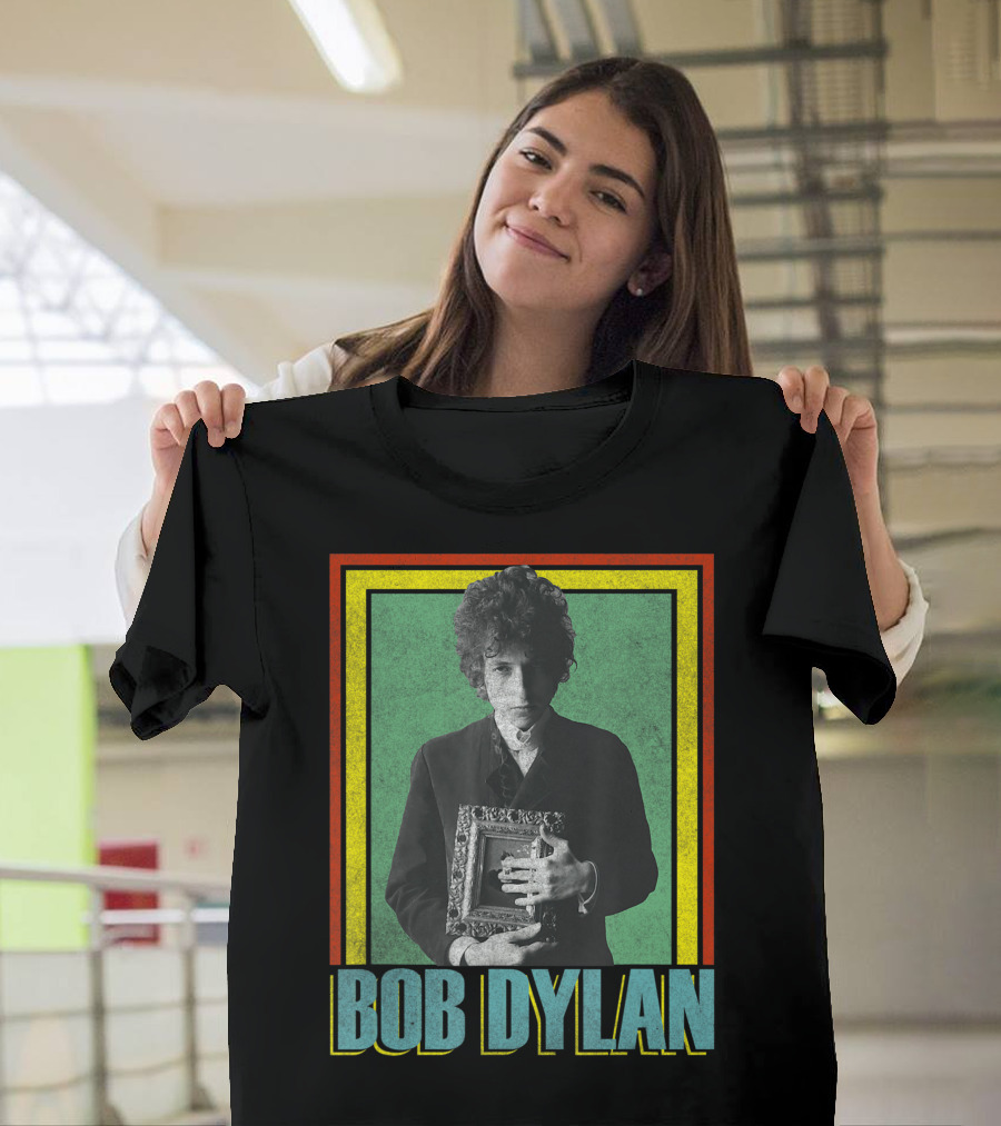 Bob Dylan Holding Framed Picture T-Shirt