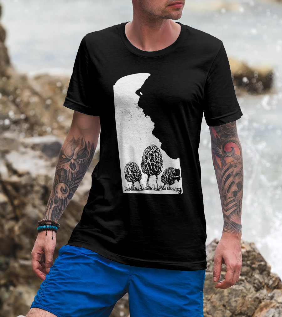 Delaware Morel Mushroom Hunting Foraging Shrooming Hunter Exploration T-Shirt