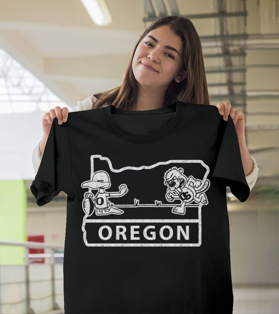 Oregon Ducks Beavers Rivalry College Football Showdown T-Shirt