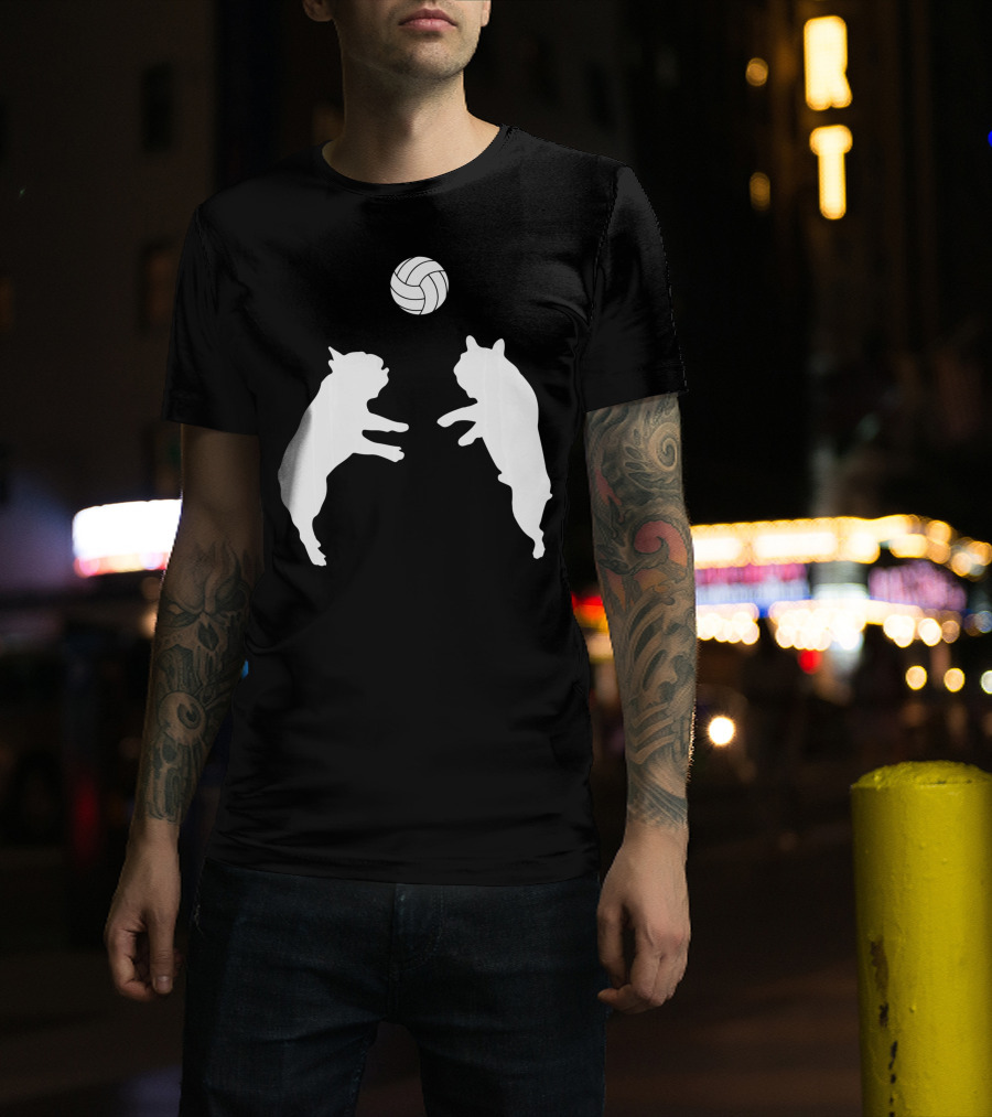 Frenchie Volleyball French Bulldog Playing Ball T-Shirt