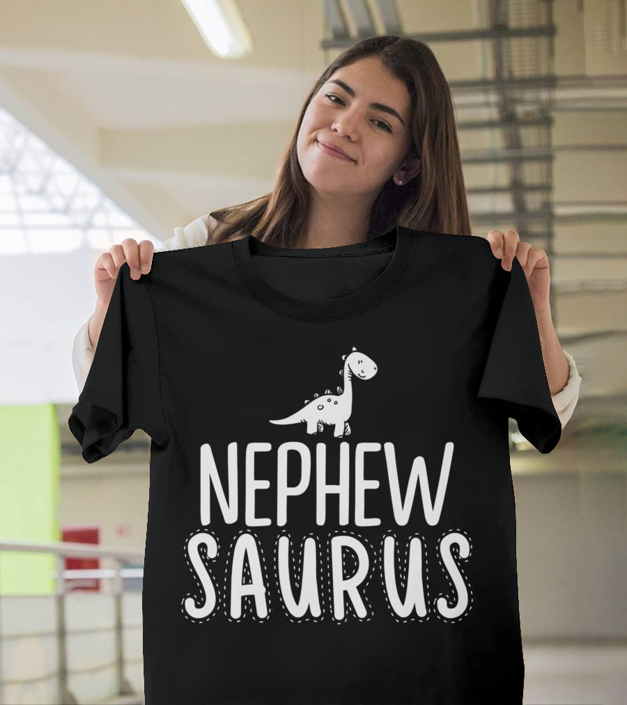 Nephew Saurus Dinosaur With Cute Cartoon T-Shirt