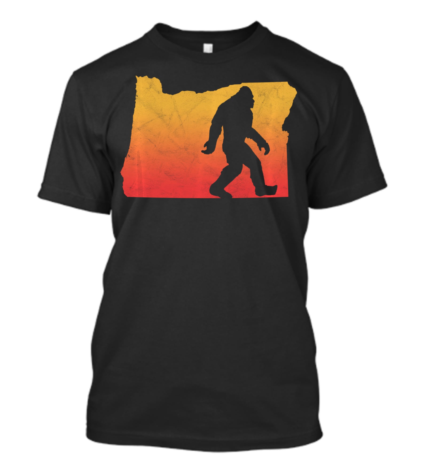 Retro Bigfoot Believer Vintage State Of Oregon Sunset T-Shirt