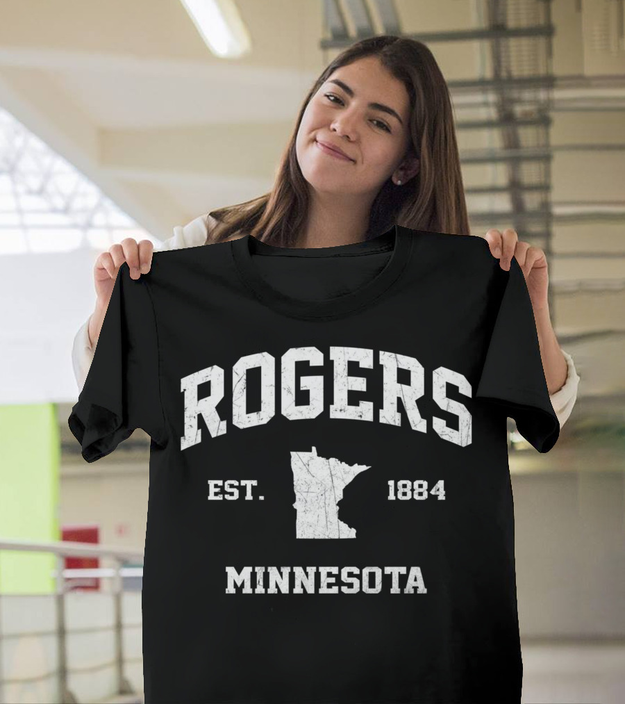 Rogers Minnesota Est. 1884 Vintage State Athletic T-Shirt
