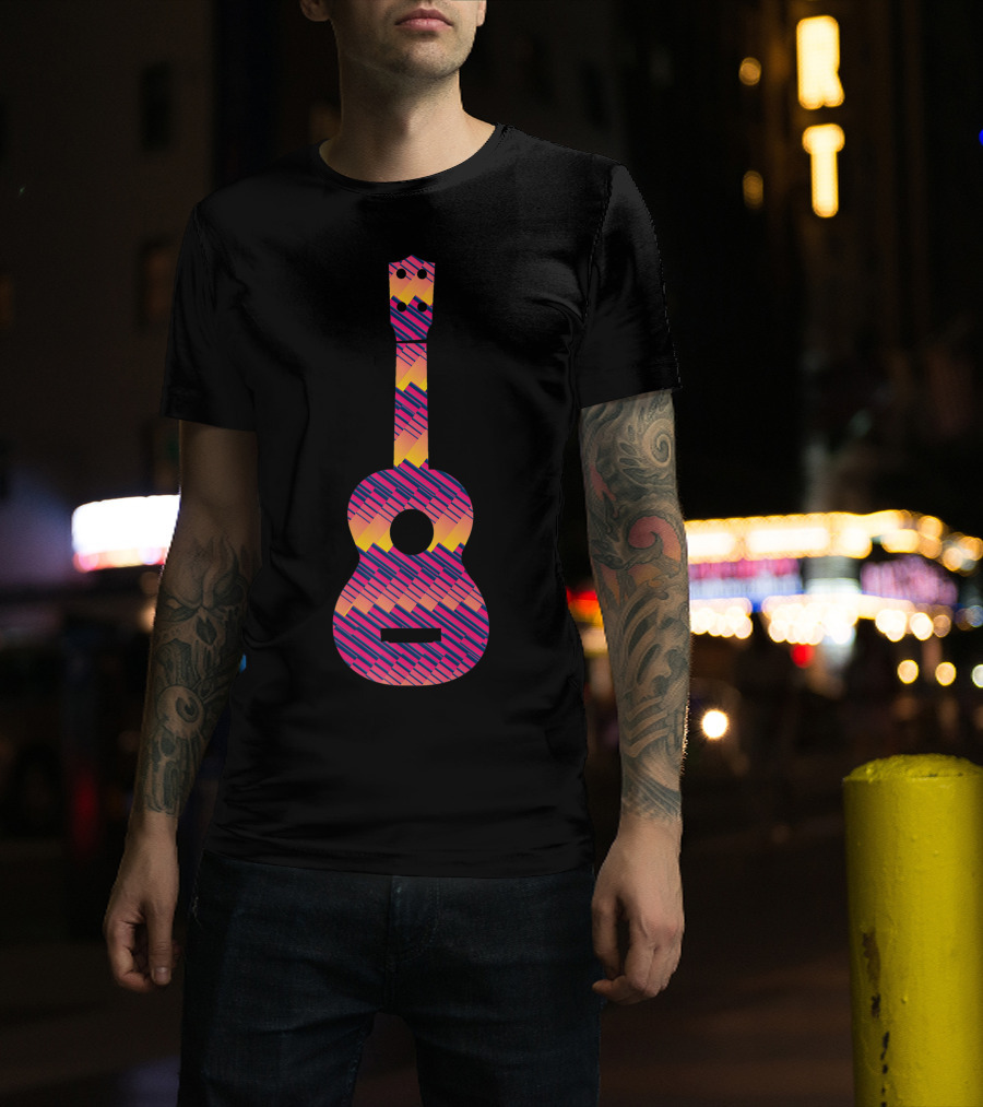 Tie Dye Sunset Guitar T-Shirt