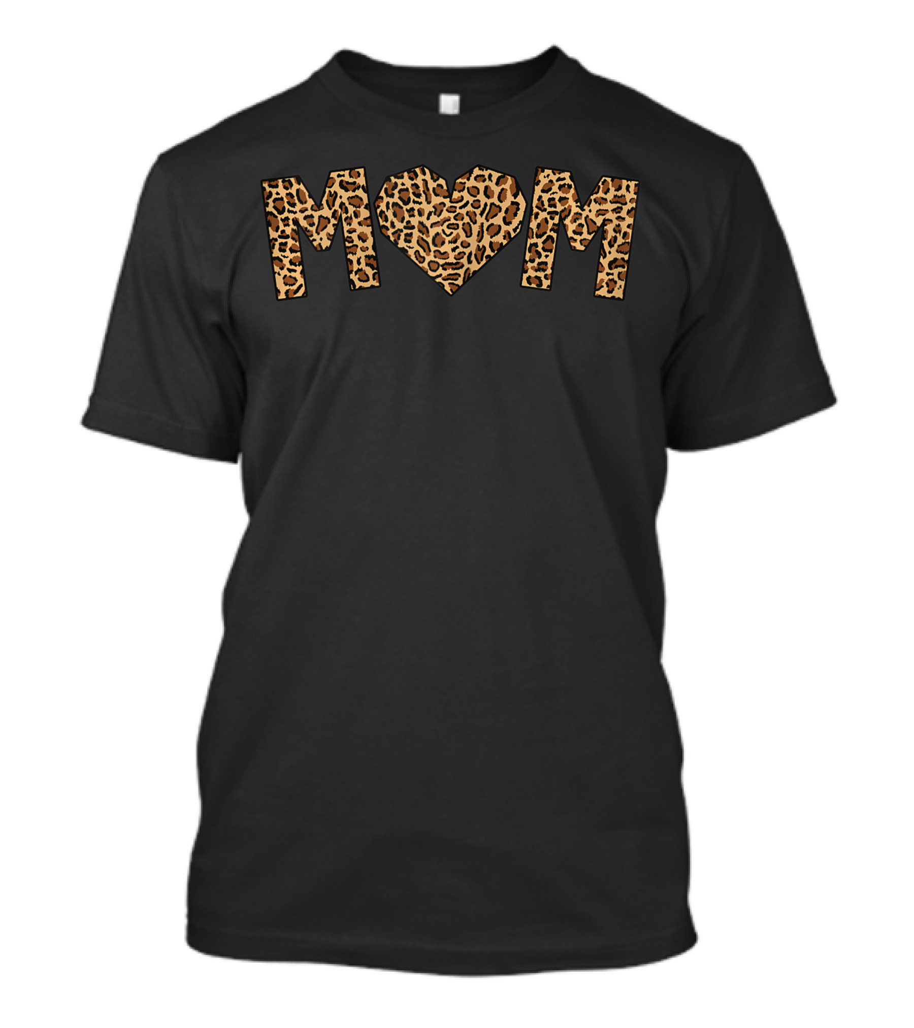 Cheetah Print Mom Heart T-Shirt