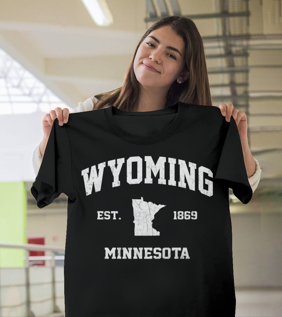 Wyoming Minnesota EST. 1869 Vintage State Athletic T-Shirt