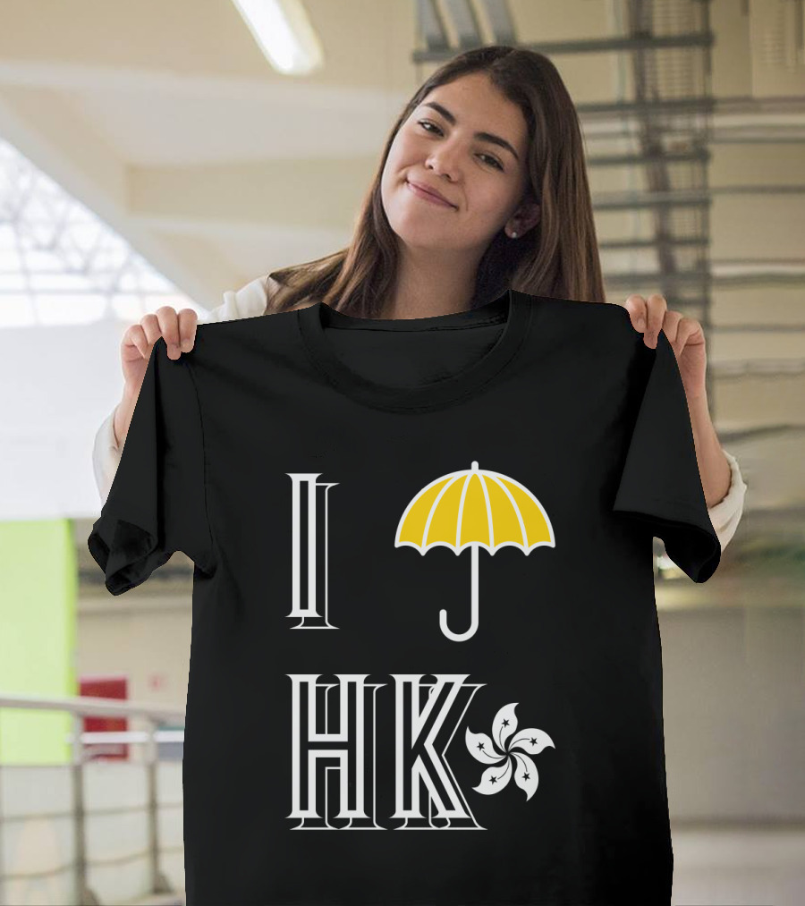 I Yellow Umbrella HK Hong Kong Flower T-Shirt