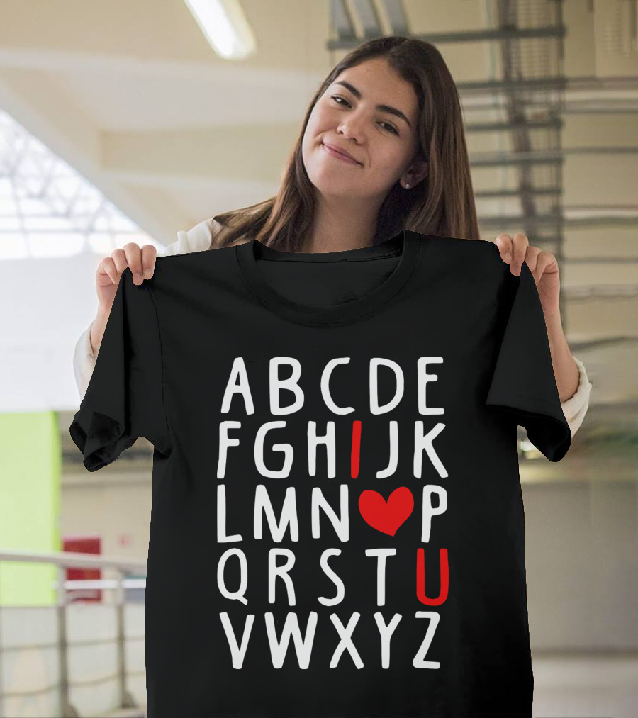 Alphabet ABC I Love You Heart Valentine's Day Gifts T-Shirt