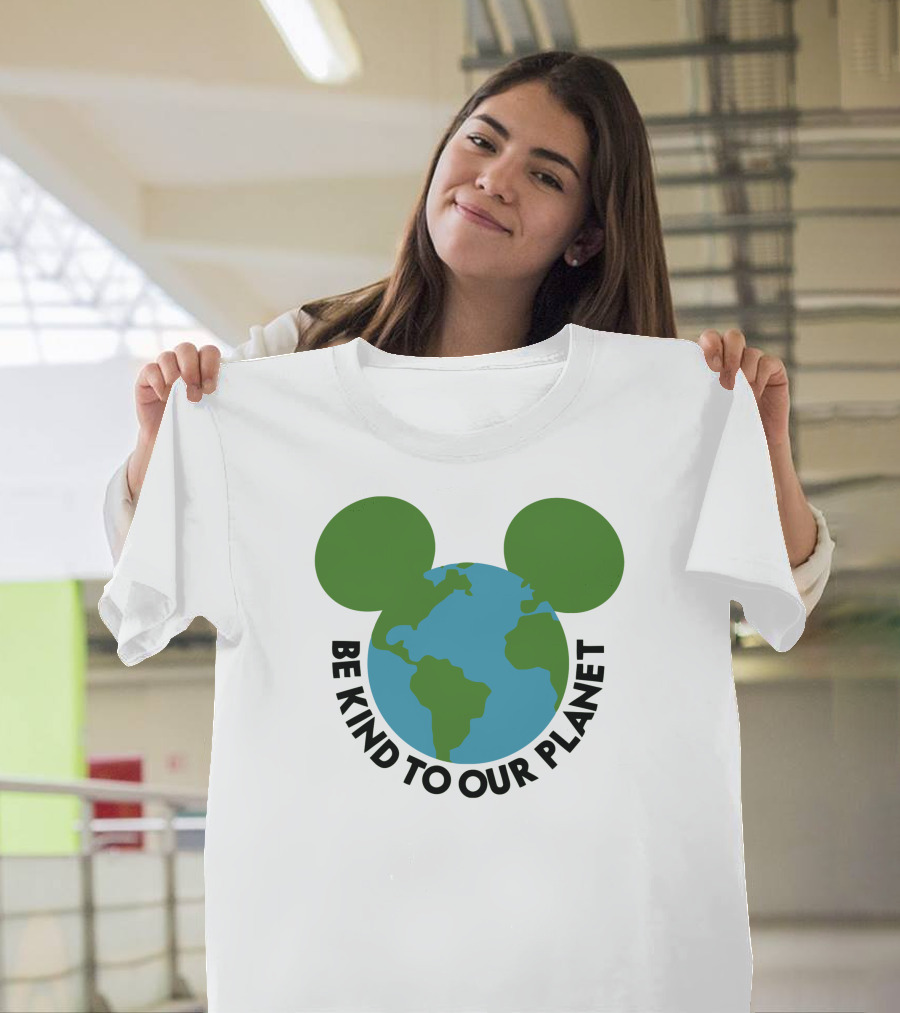 Be Kind To Our Planet Mouse Icon Earth Day T-Shirt