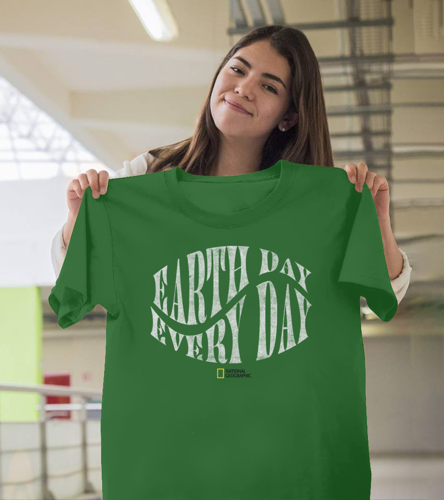 National Geographic Earth Day Every Day Environmental Awareness T-Shirt