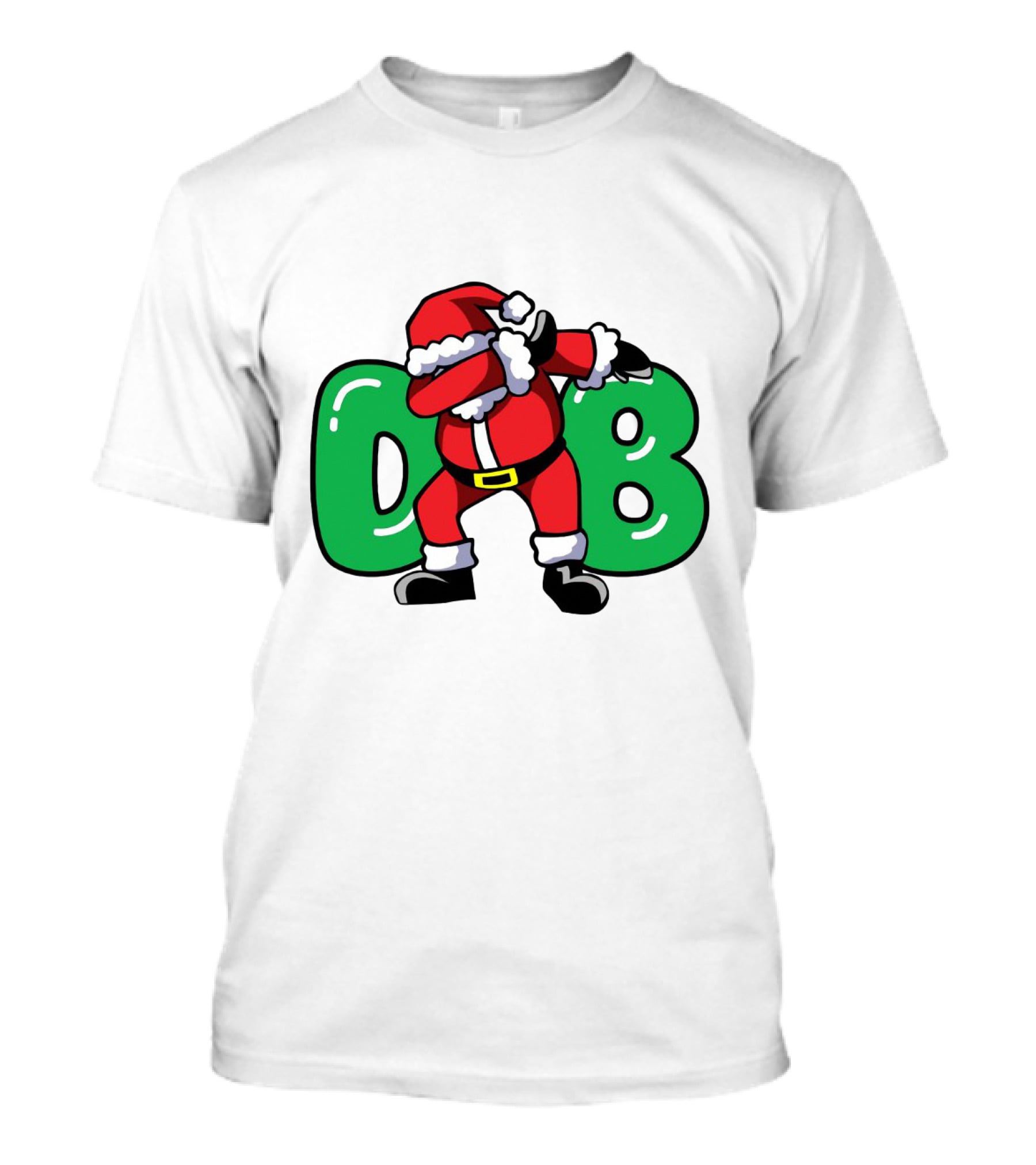 Santa Dab With Green DB Letters T-Shirt