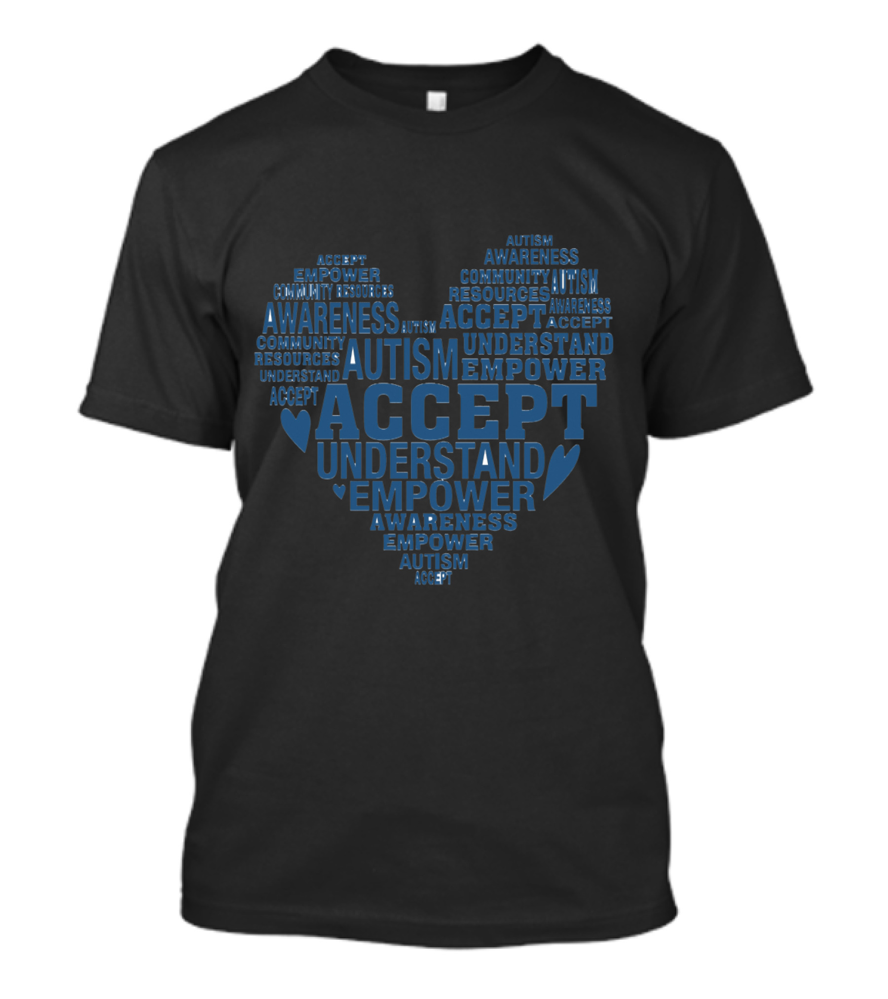 Accept Understand Empower Autism Awareness Month Heart T-Shirt