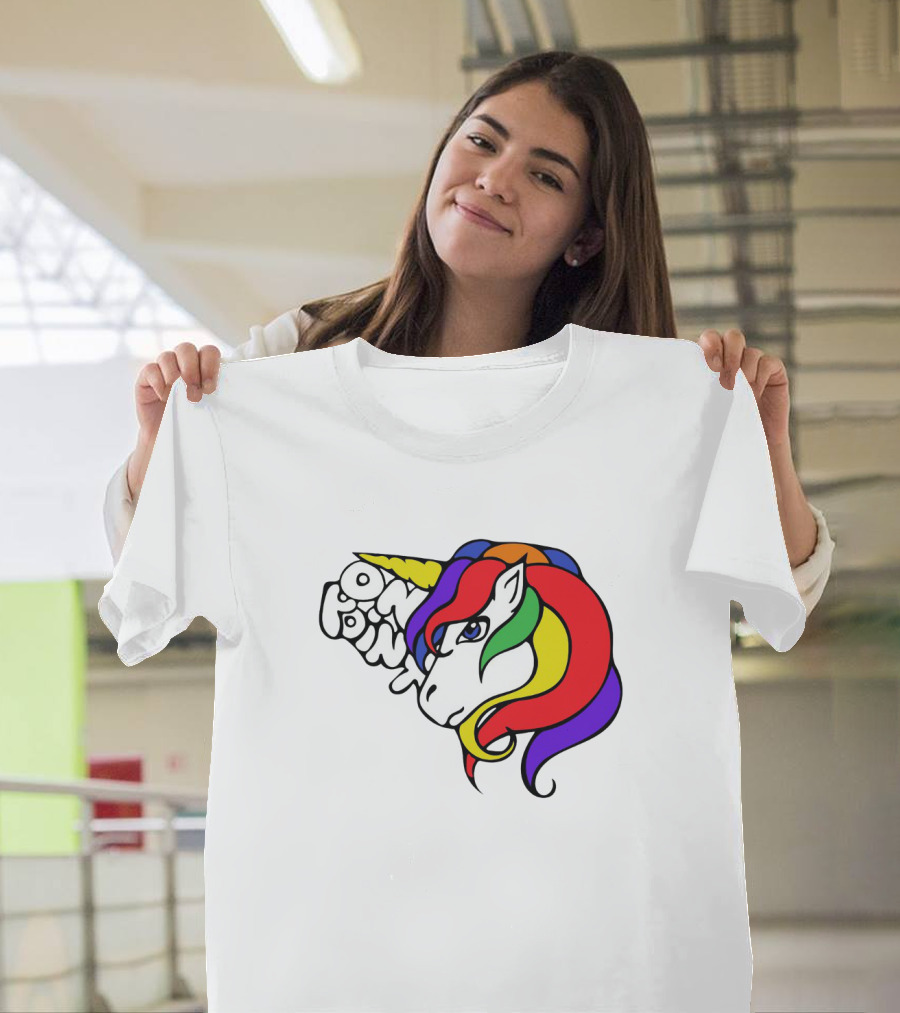 Rainbow Mane On Point Unicorn T-Shirt