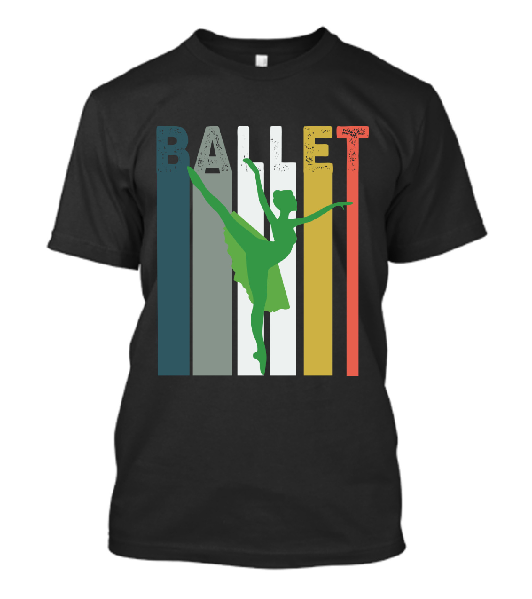 Ballet Dancer In Colorful Retro Irish-Inspired T-Shirt