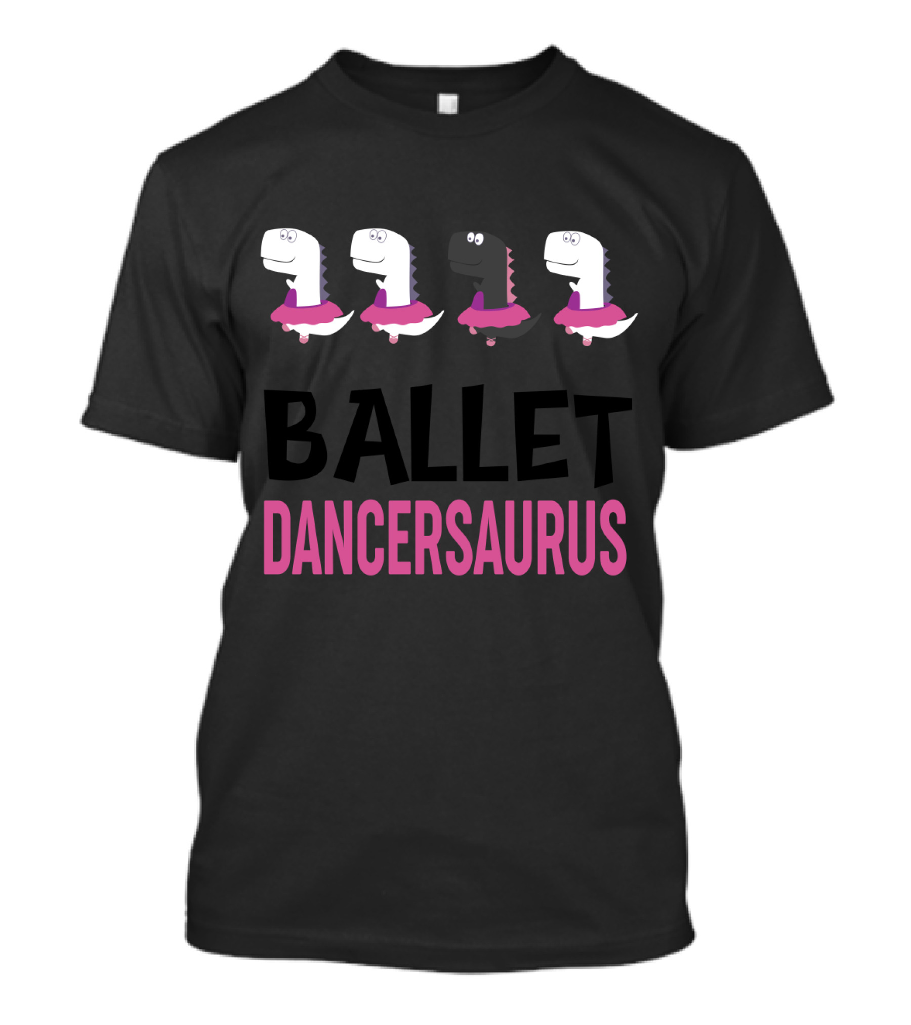 Ballet Dancersaurus T-Rex In Pink Tutus T-Shirt