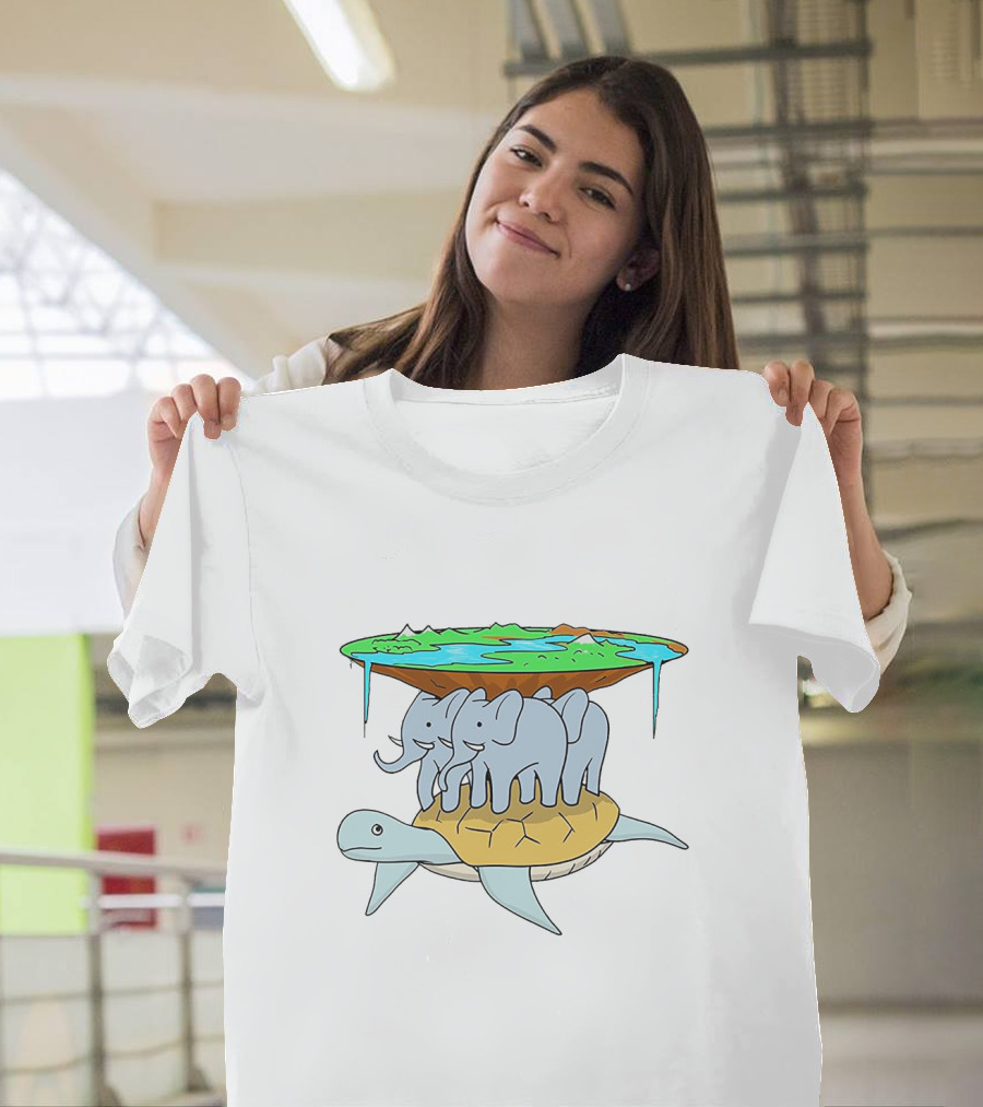 Discworld Turtles Three Elephants World on Turtle T-Shirt