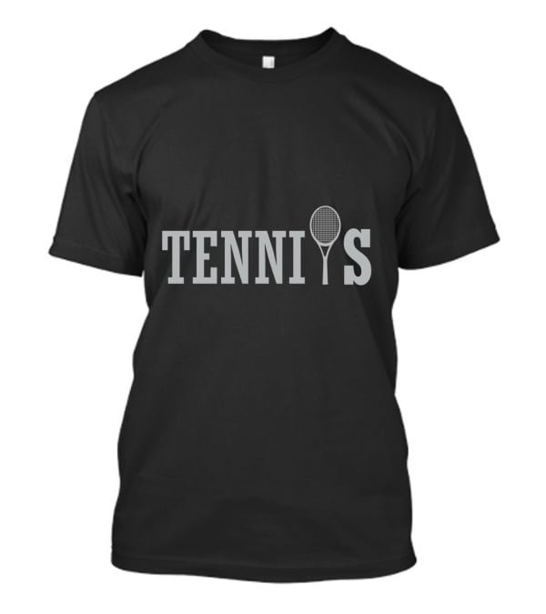 Tennis Racquet As Letter I In Creative Typography T-Shirt