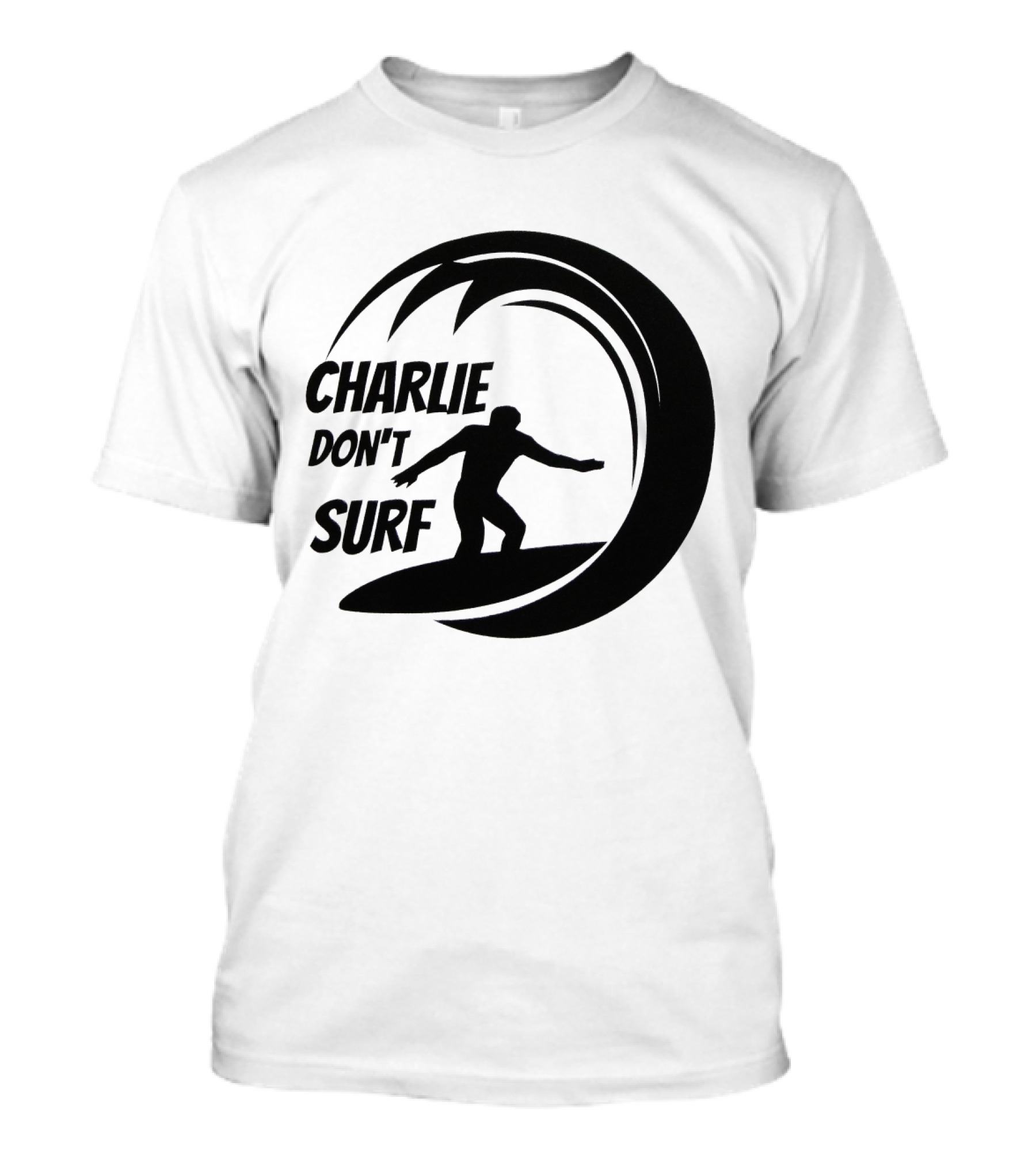 Charlie Don't Surf Silhouette Surfer Wave T-Shirt
