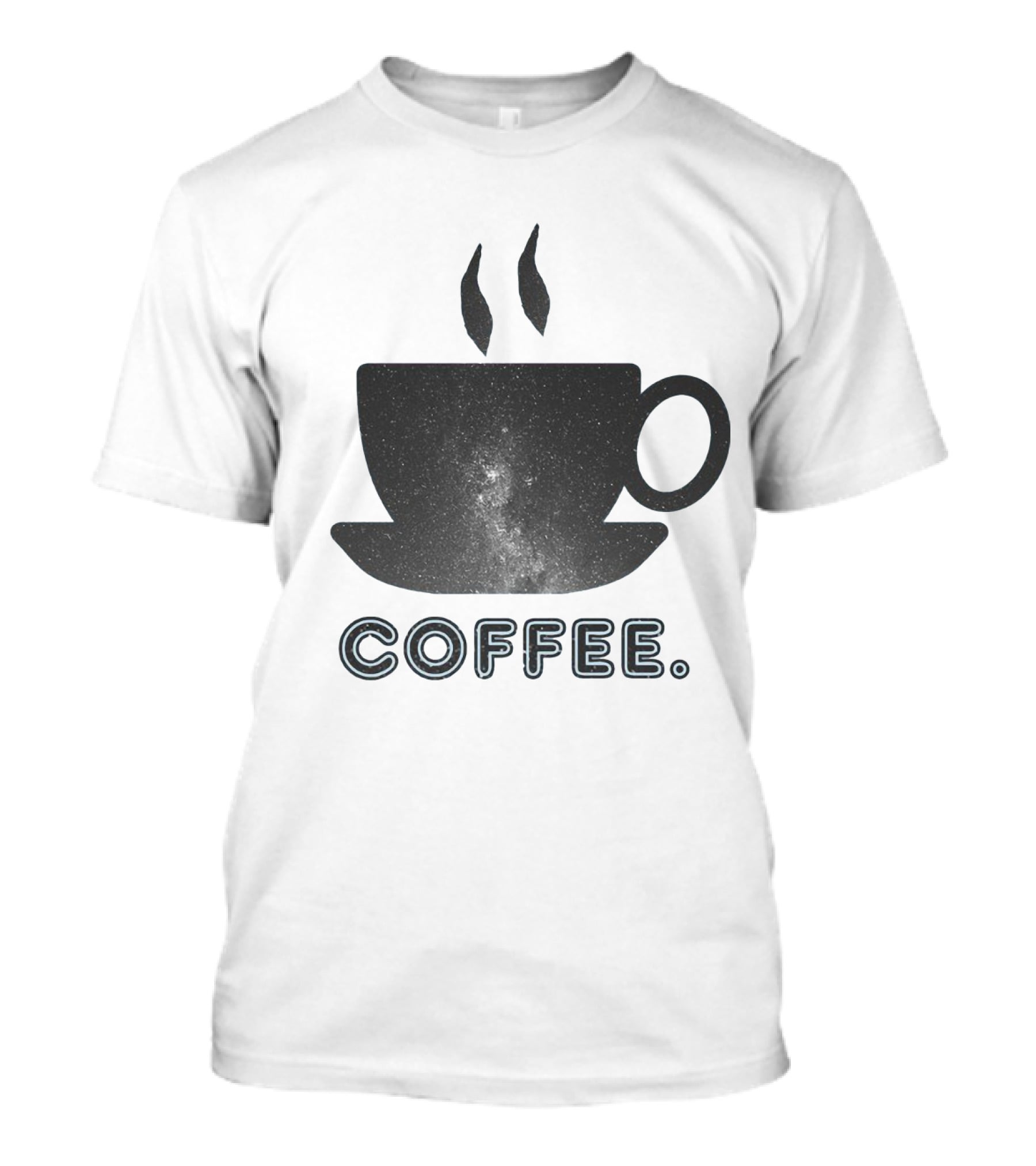 Coffee Cup With Starry Galaxy Design And Steam T-Shirt