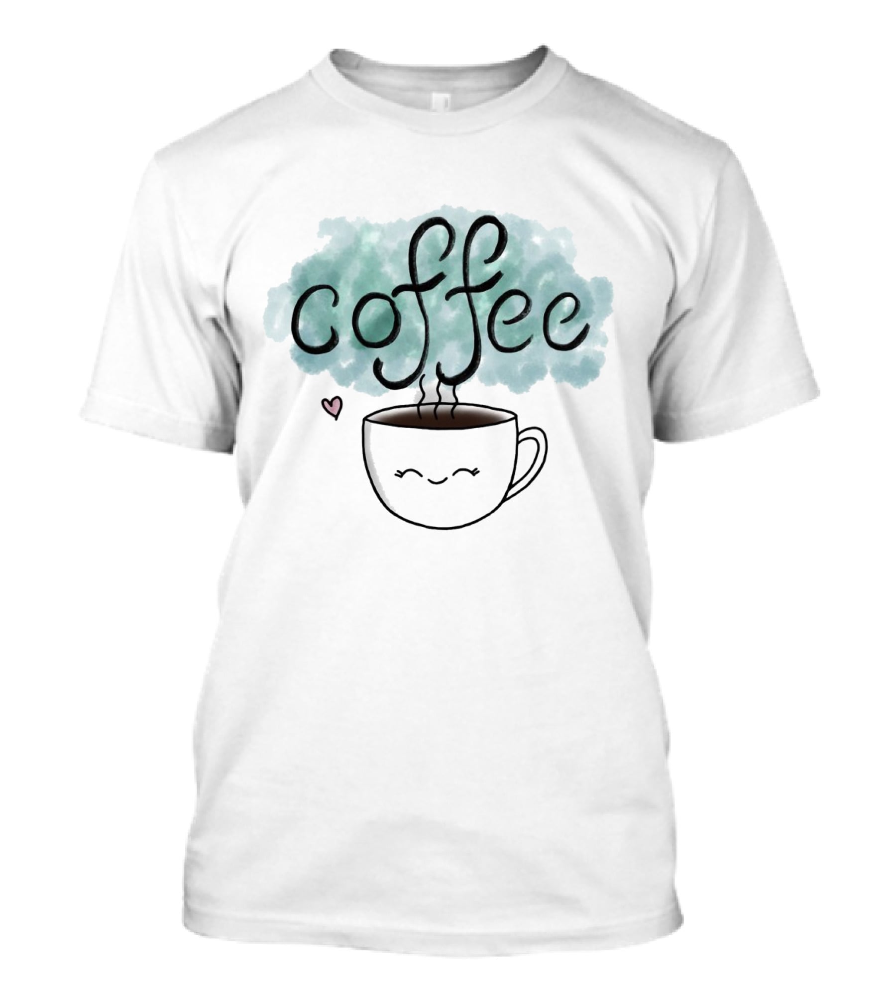 Adorable Smiling Coffee Cup With Heart And Steam T-Shirt
