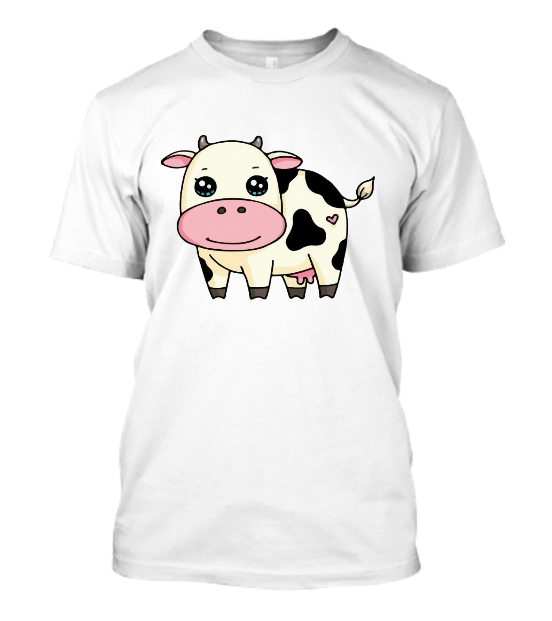 Chibi Dairy Cow With Heart Spot T-Shirt