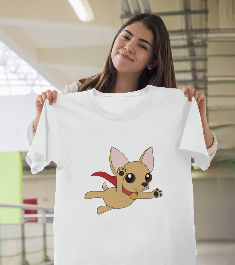 Flying Super Chihuahua With Red Cape T-Shirt
