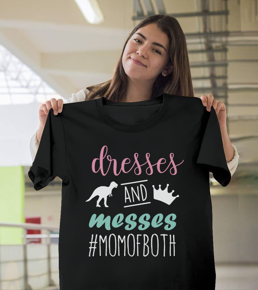 Dresses And Messes Dinosaur Crown #Momofboth T-Shirt