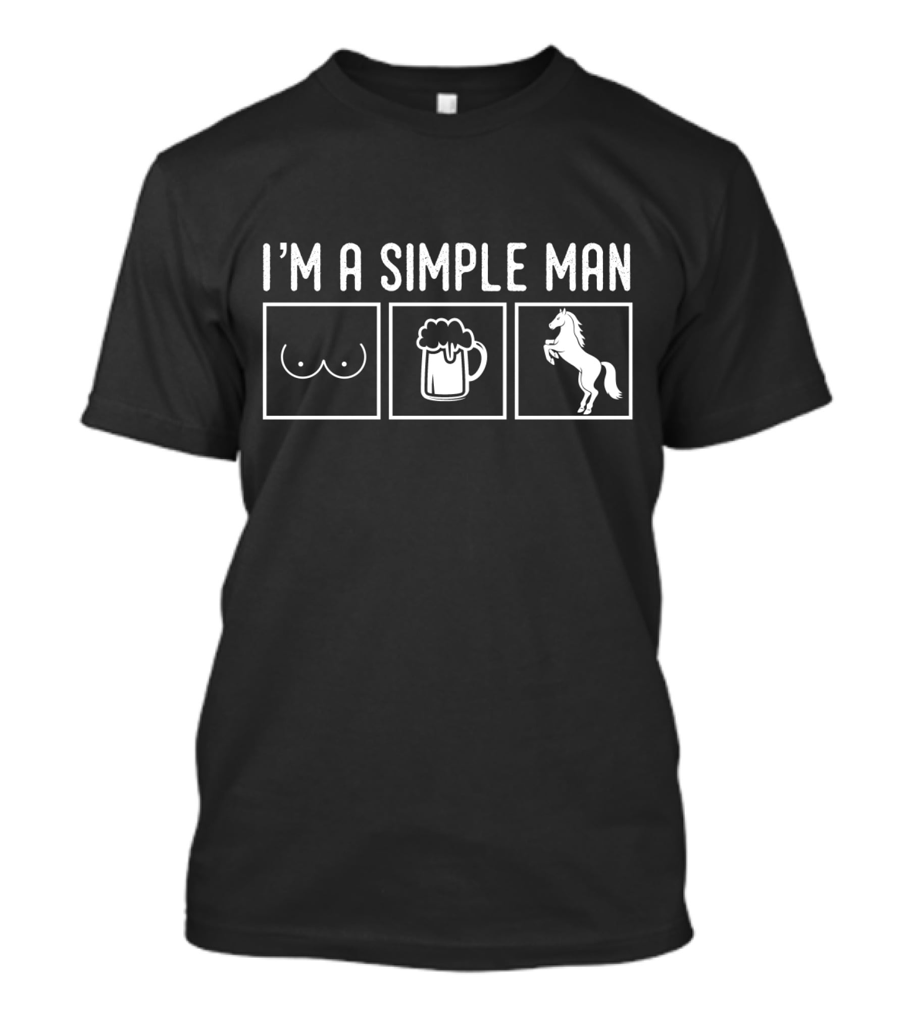 I’m A Simple Man Who Loves Beer And Horses T-Shirt