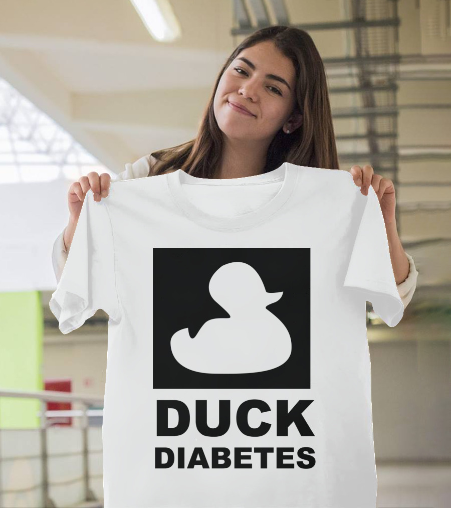 Duck Diabetes Rubber Duck Logo White T-Shirt