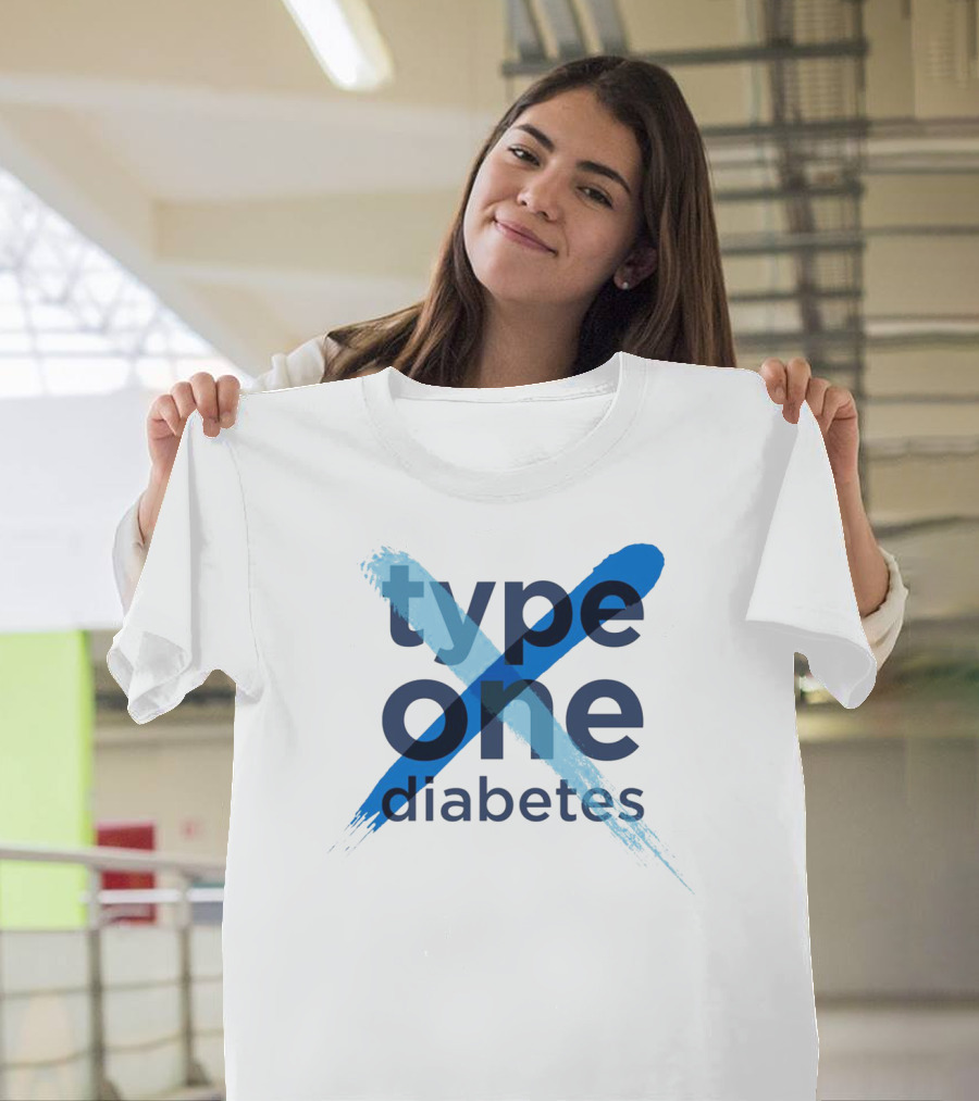 type one diabetes blue brushstroke T-Shirt