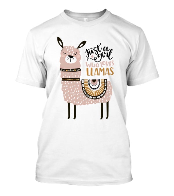 Just A Girl Who Loves Llamas Llama Coffee Perfect For Llama Lovers T-Shirt