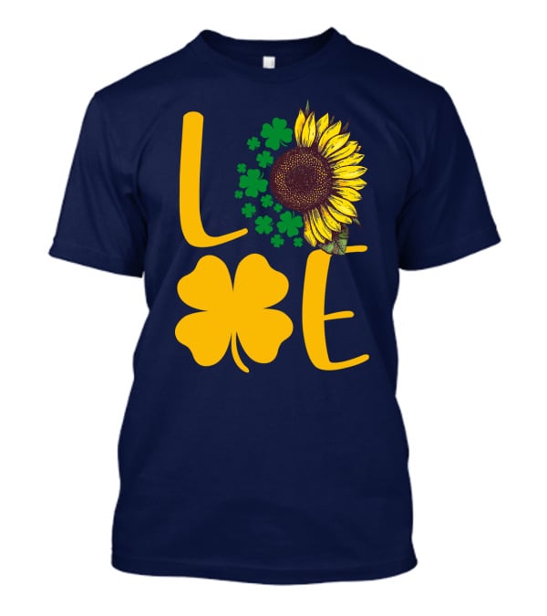 Love Sunflower Four-Leaf Clover T-Shirt