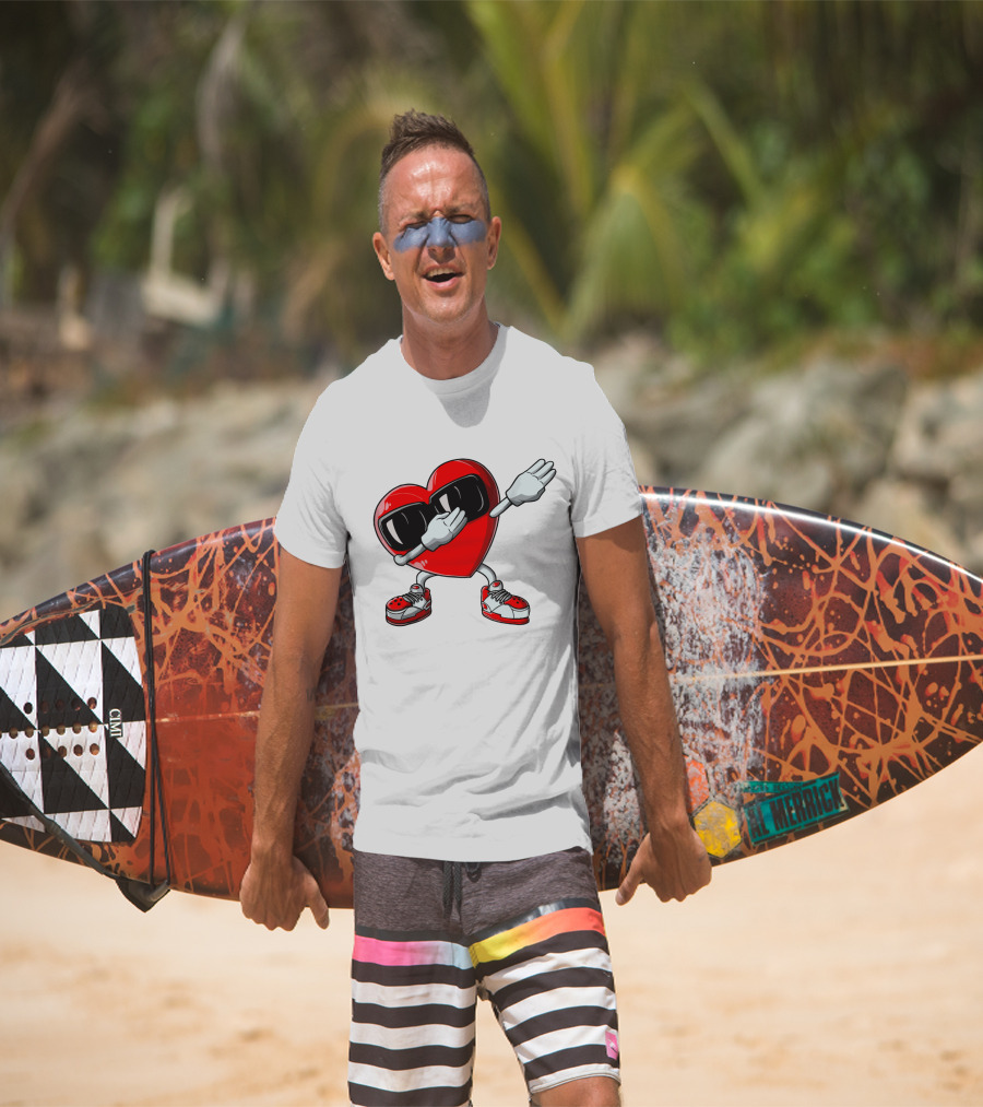 Heart Dabbing With Sunglasses And Sneakers T-Shirt