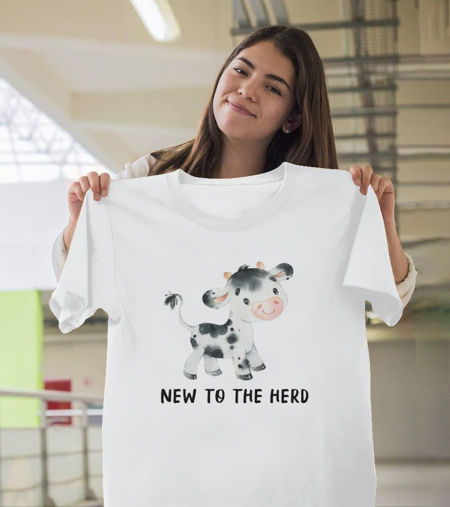 New To The Herd Funny Cow Playful T-Shirt
