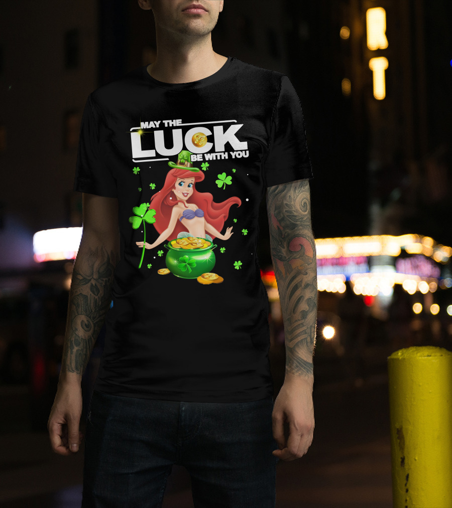 May The Luck Be With You Ariel Coins Clover T-Shirt