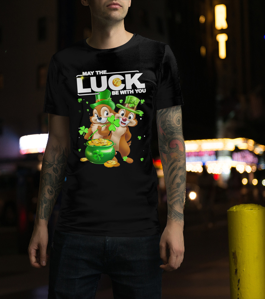 May The Luck Be With You Chip Dale Pot Of Gold T-Shirt