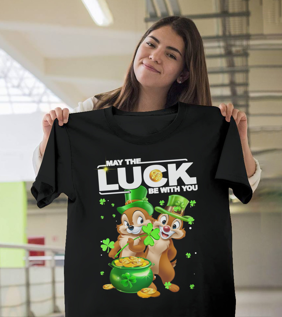 May the Luck Be With You Chip Dale Pot of Gold T-Shirt