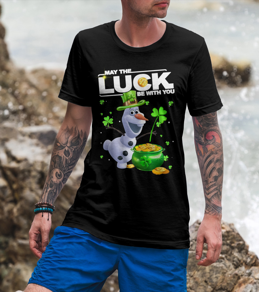May The Luck Be With You Olaf Coins And Clovers T-Shirt