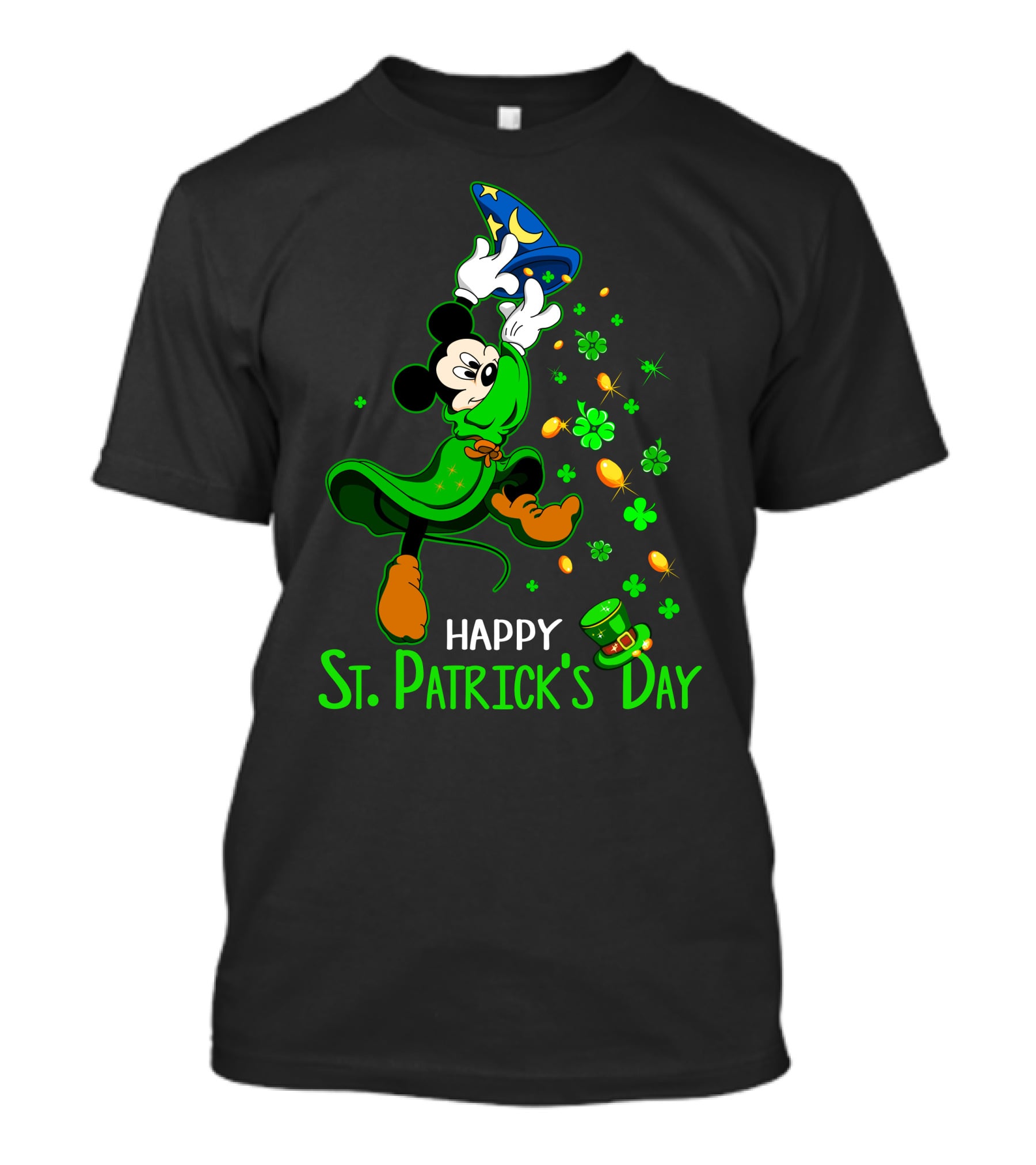 Happy St. Patrick's Day Lucky Clovers Magic Hat T-Shirt