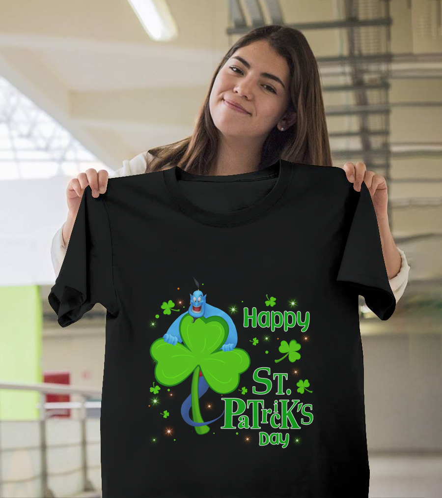 Happy St. Patrick's Day Genie Shamrock T-Shirt