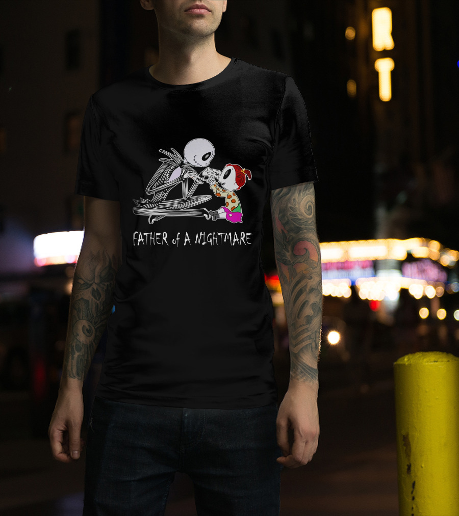 Father Of A Nightmare Skeleton And Child Interaction T-Shirt