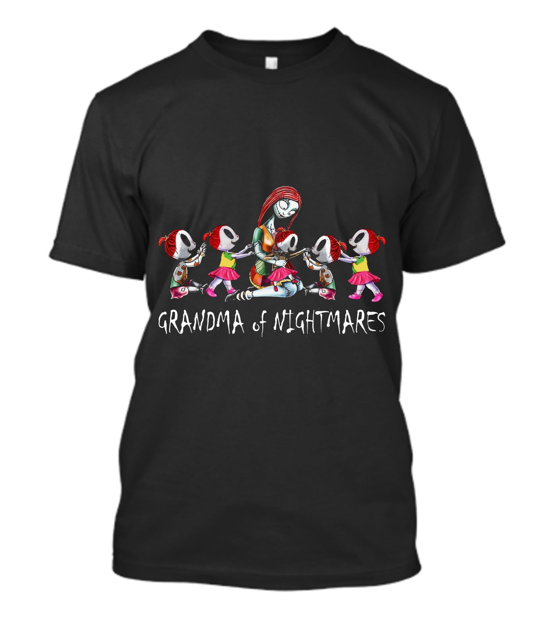 5 Girls Grandma Of Nightmares Halloween-Themed T-Shirt