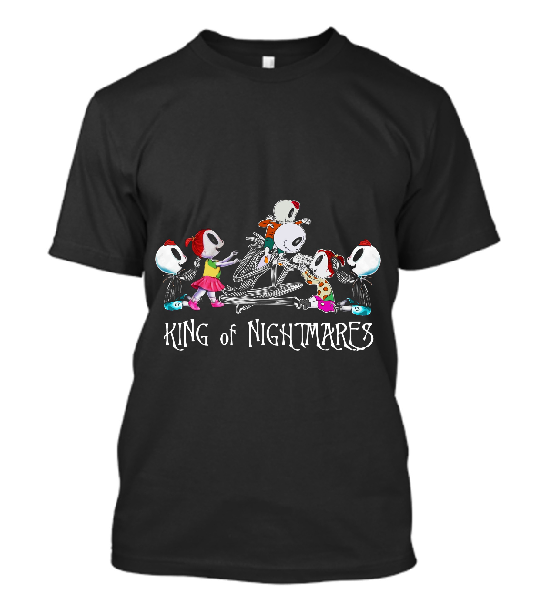 3 Boys 2 Girls King Of Nightmares Skeleton Characters T-Shirt