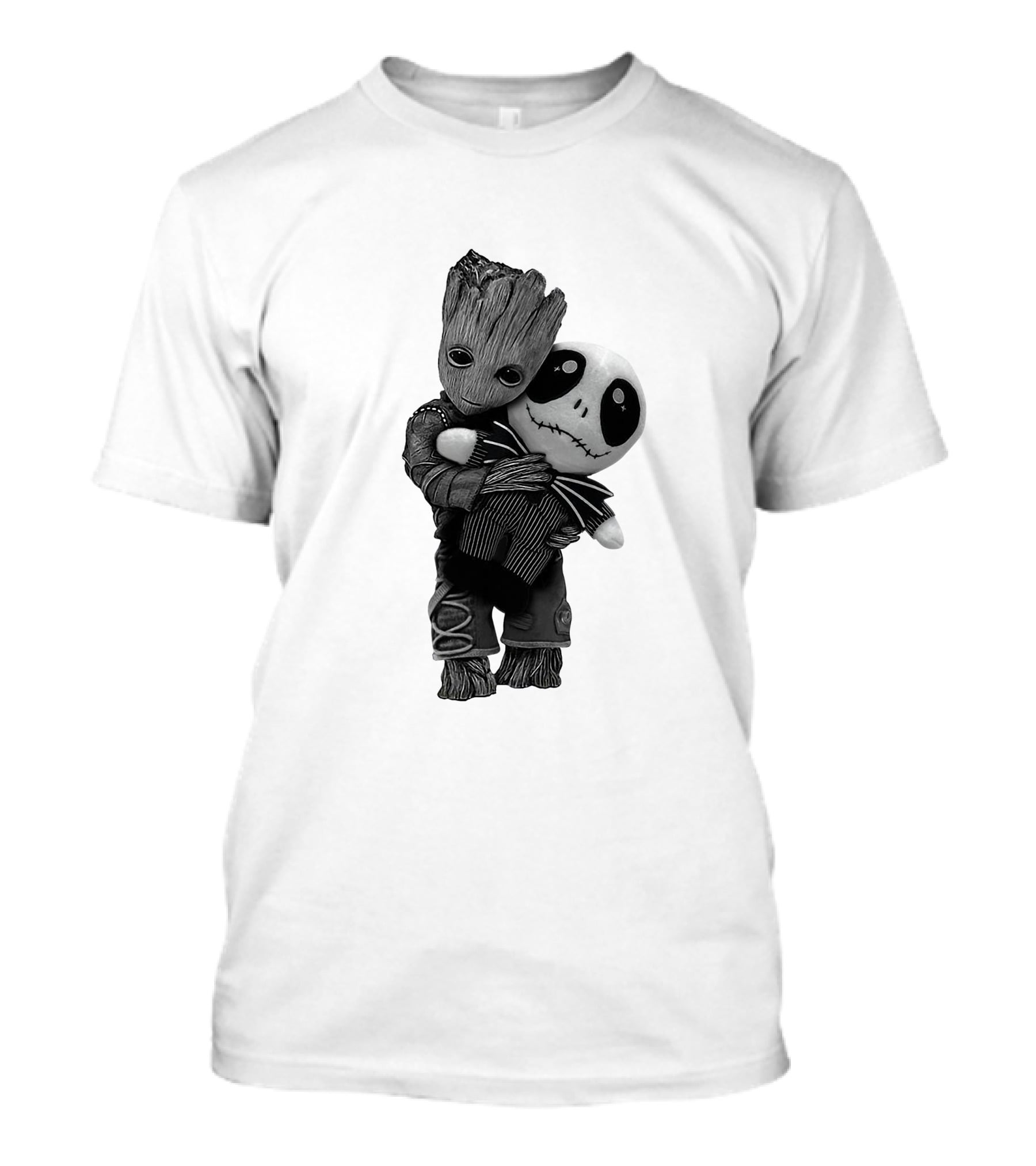 Hello My Old Friend Groot And Jack Skellington Hug T-Shirt