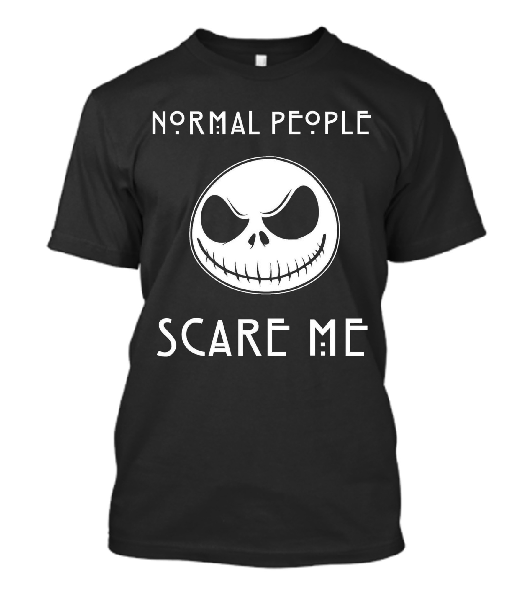 Normal People Scare Me Jack Skellington Face T-Shirt