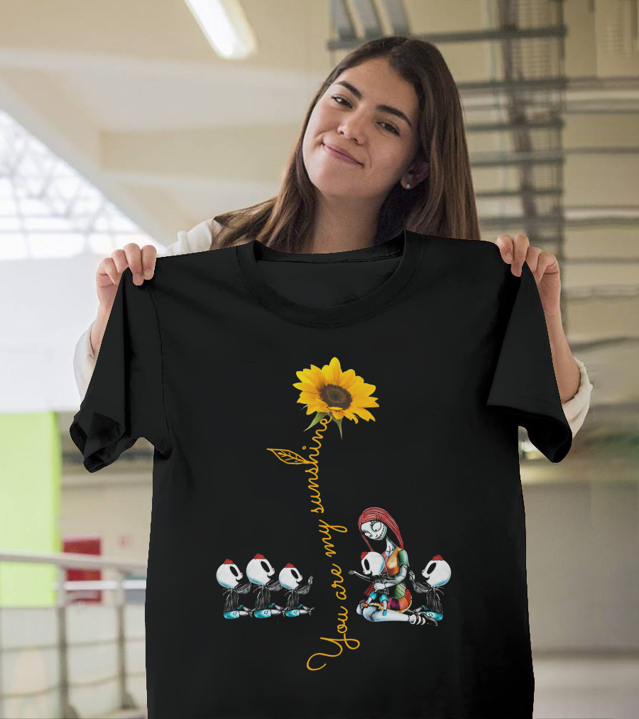 5 Boys You Are My Sunshine Skeleton Family Sunflower T-Shirt