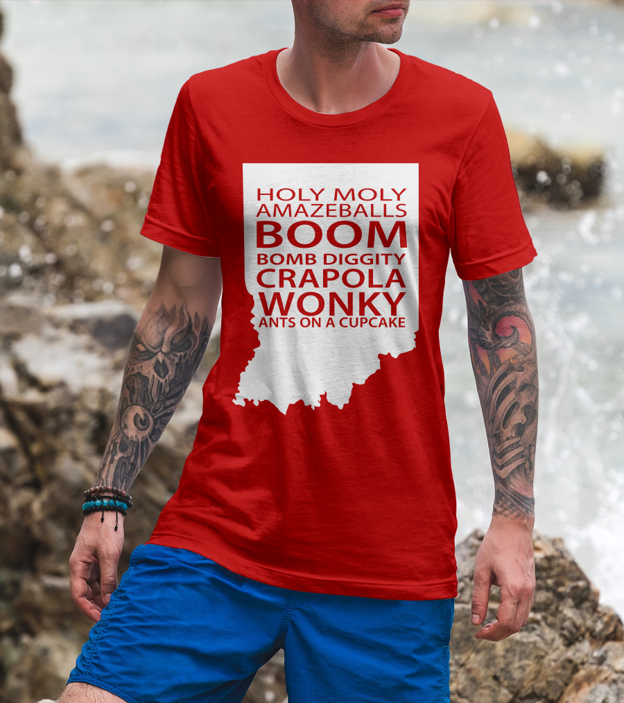 Holy Moly Amazeballs Boom Bomb Diggity Crapola Wonky Ants On A Cupcake T-Shirt