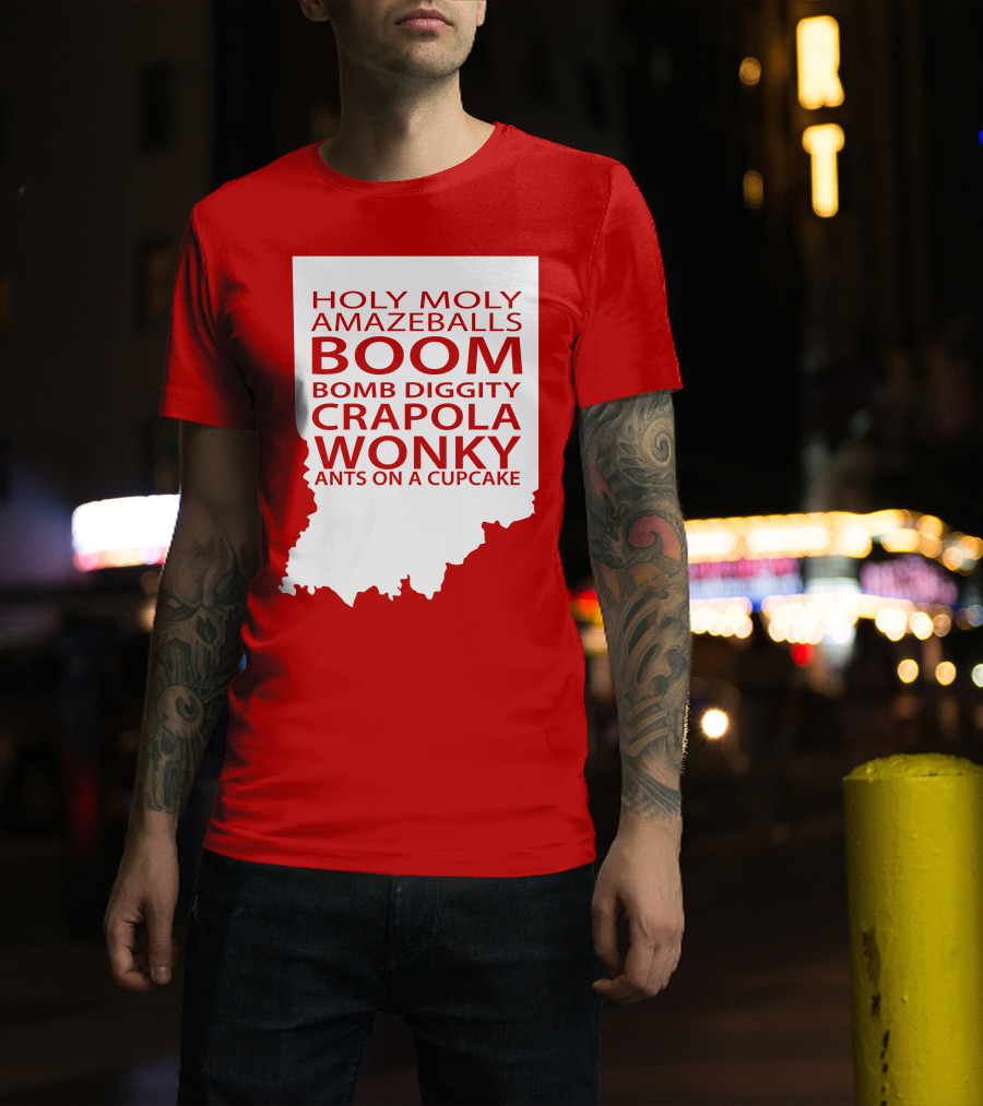 Holy Moly Amazeballs Boom Bomb Diggity Crapola Wonky Ants On A Cupcake T-Shirt