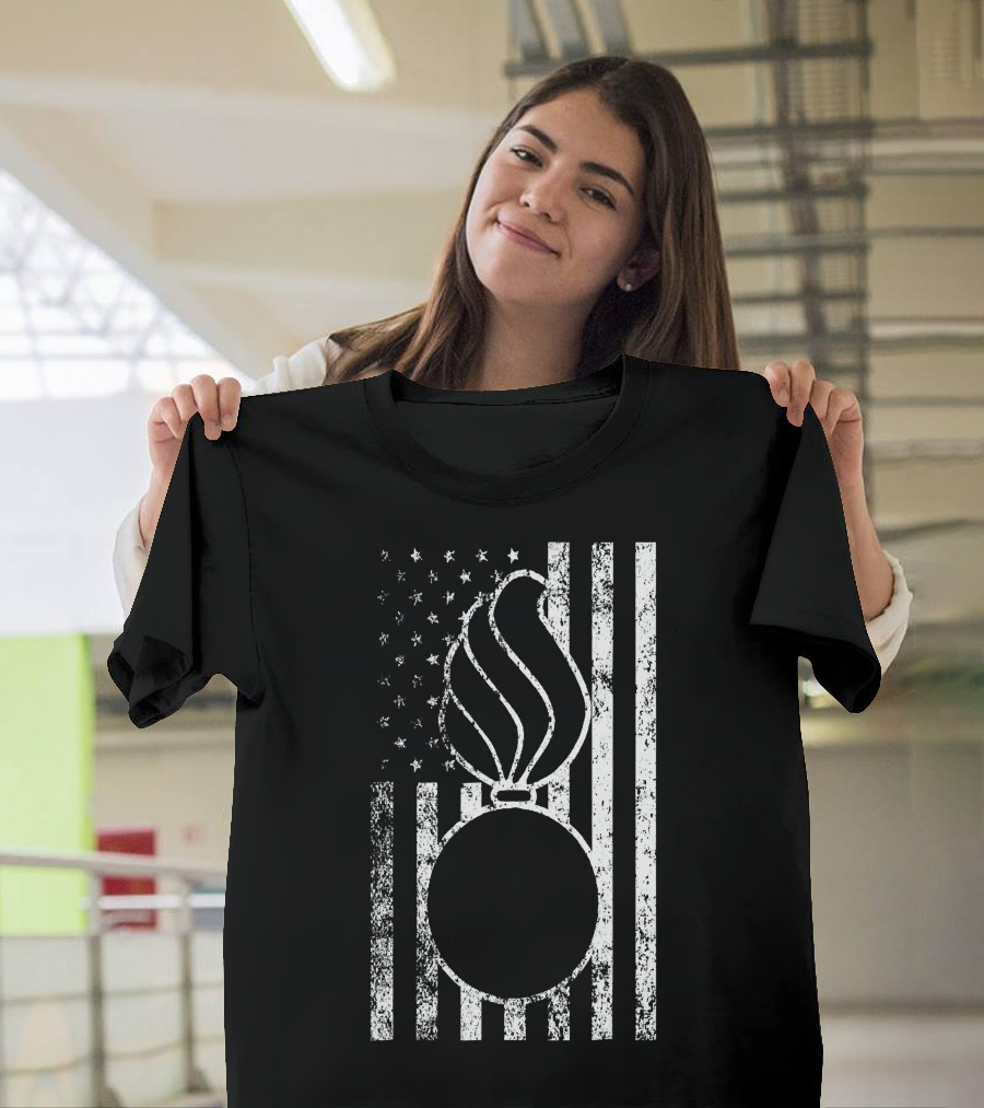 Air Force Ammo Pisspot Distressed American Flag Merica T-Shirt